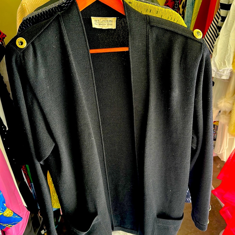 St. John Knit black Jacket great condition size M